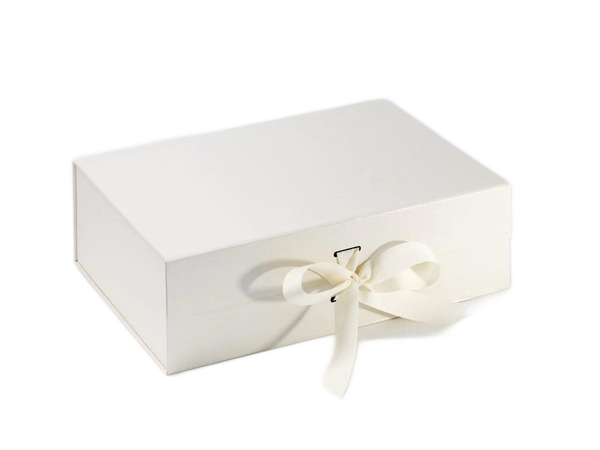 Ivory A4 Deep Gift Boxes with changeable ribbon