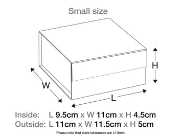 Ivory Small Gift Boxes with fixed grosgrain ribbon